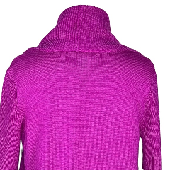 Lauren Ralph Lauren 100% Merino Wool Open Front Cardigan With Shawl Collar Small - Picture 4 of 9